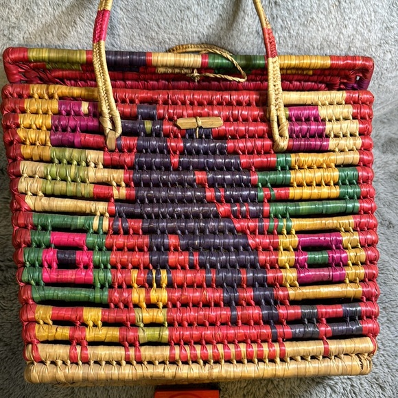 Vintage African Woven Tote Bag - Picture 4 of 11